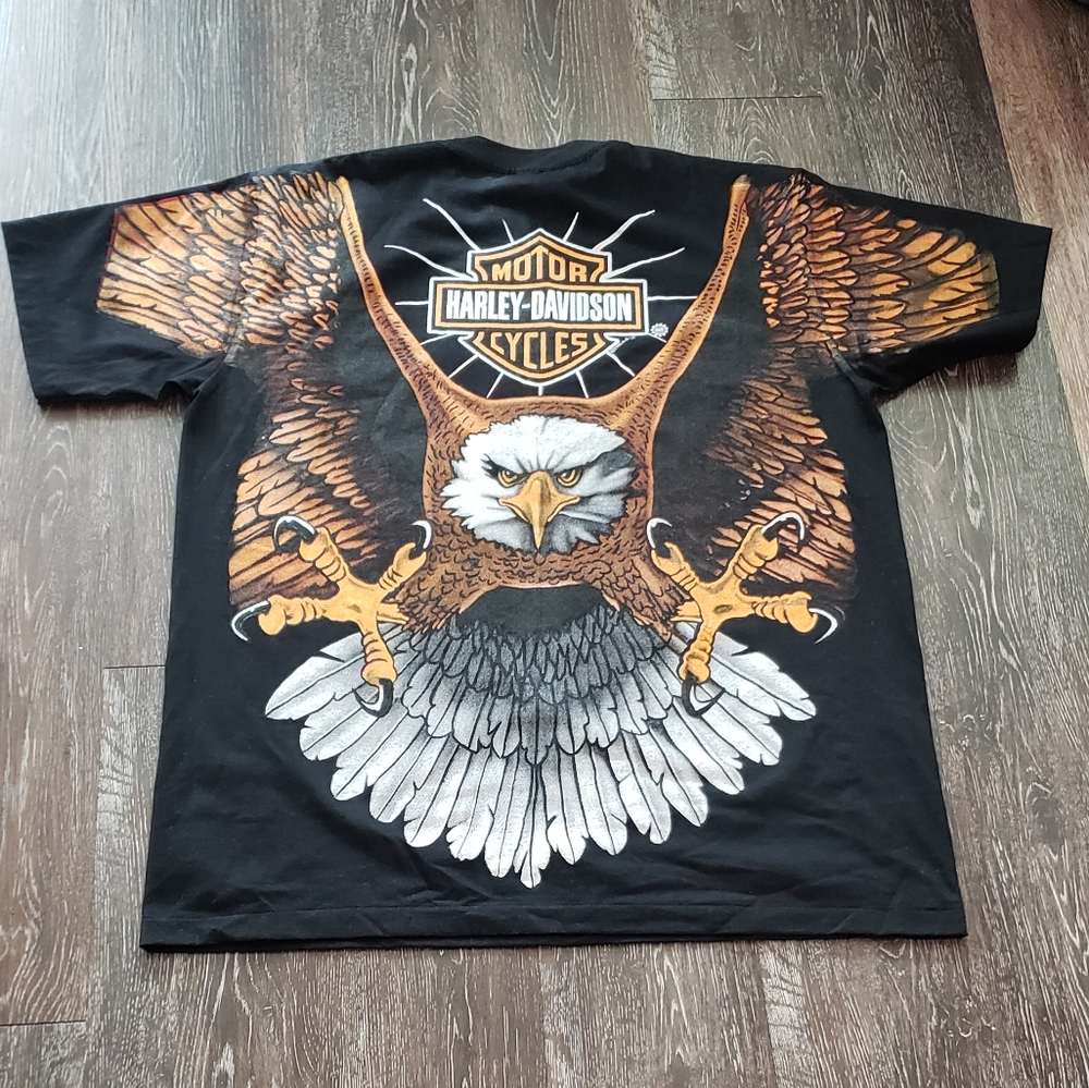 Harley Davidson Modern Boot AOP Tee Size L XL - Picture 2 of 7